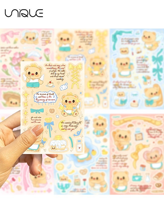 Unique 8PCS Cartoon Color Line Animal Doodle Stickers，Vinyl Waterproof Stickers for Water Bottles Laptop Phone Computer Guitar, Gifts for Teens, Girls, Fans - Image 3