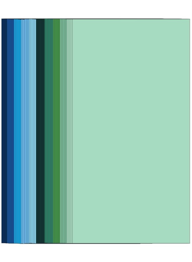 WEKOOSE Blue Green Colored CardStock, Art Kraft Cover Stock Paper, 80lb/230GSM for Card Construction Making, Scrapbooking, Printing, Quilling and Crafts DIY 10 Shades 100 Sheets, 10 Sheet Each Color - Image 1