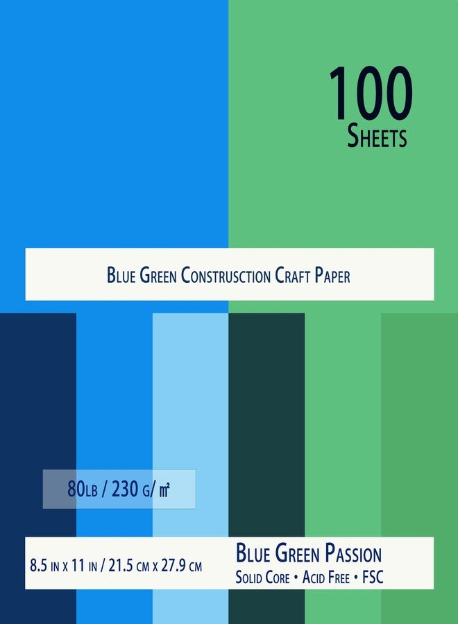 WEKOOSE Blue Green Colored CardStock, Art Kraft Cover Stock Paper, 80lb/230GSM for Card Construction Making, Scrapbooking, Printing, Quilling and Crafts DIY 10 Shades 100 Sheets, 10 Sheet Each Color - Image 3