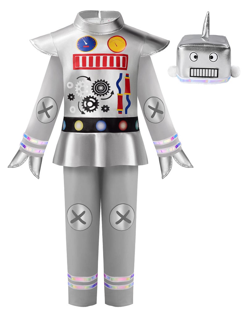 ReliBeauty Robot Costume for Kids Toddler Boys Costume Toddler5120 Silver - Image 3