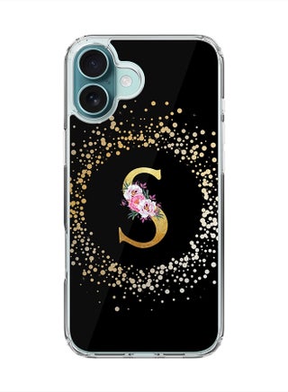 Custom Monogram Floral - S ( Black )
