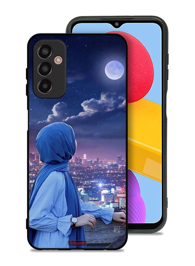 Tolwak Samsung Galaxy F13 Protective Case Cover Looking At Moon Hijab Girl - Image 1