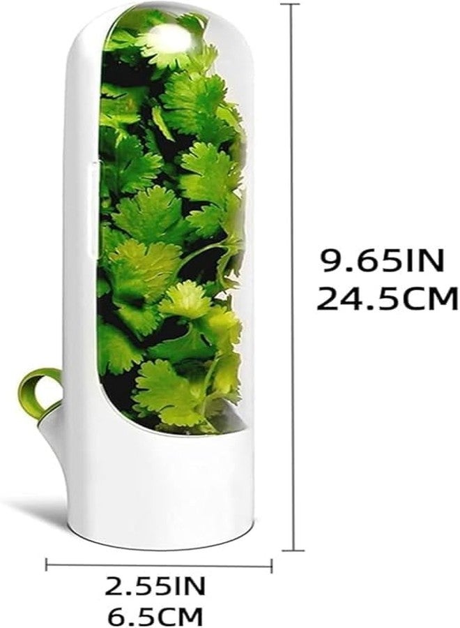 YUGANSHU Herb Saver Pod For Fridge Herb Storage Containers Fresh Herb Keeper for Refrigerator Fresh Herbs Saver Keep Your Greens Fresh Longer For Coriander Mint Parsley Cilantro & More (Pack Of 2) - Image 4