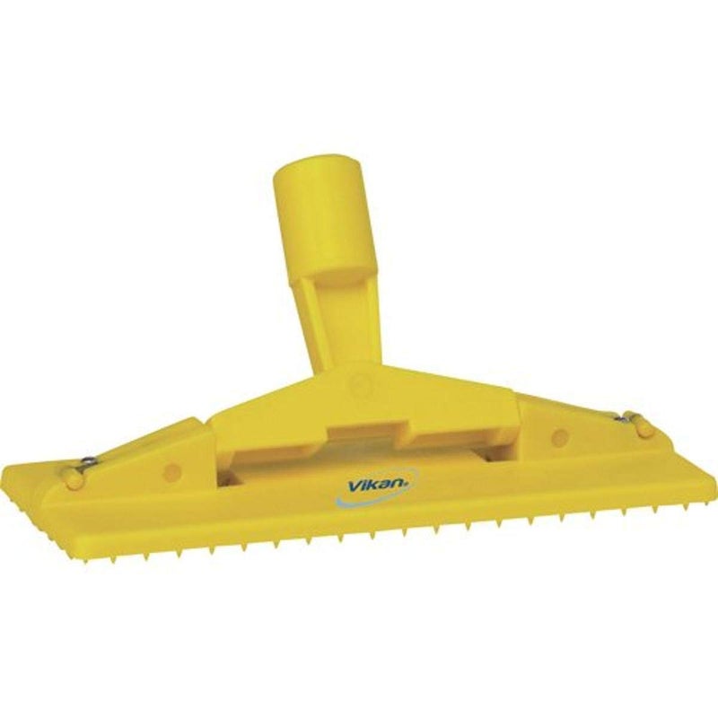 Vikan 55006 Pad Holder,Floor,9" x 3.7",PP/SS,Yellow - Image 1