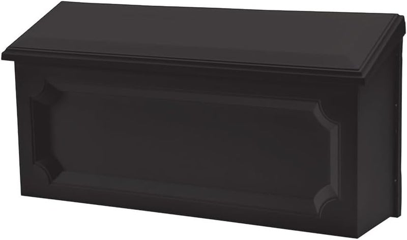 ARCHITECTURAL MAILBOXES Windsor™ Wall-Mounted Mailbox for Outside, Rust-Proof Plastic Small Mail Box, Black - Image 1