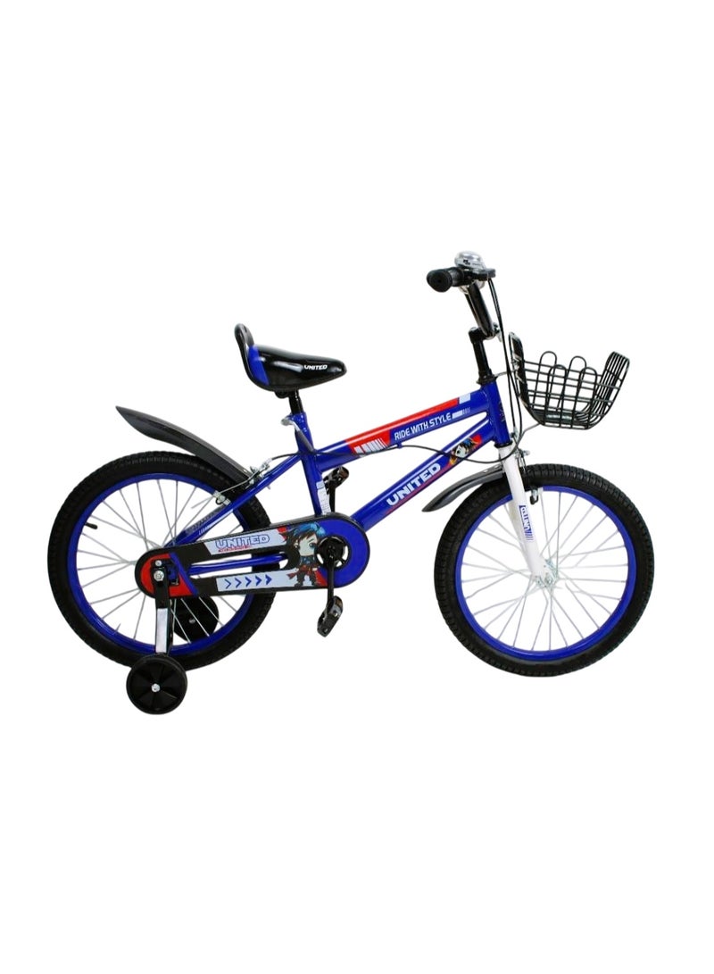 يونايتد دراجة اطفال مع سلة مقاس 18