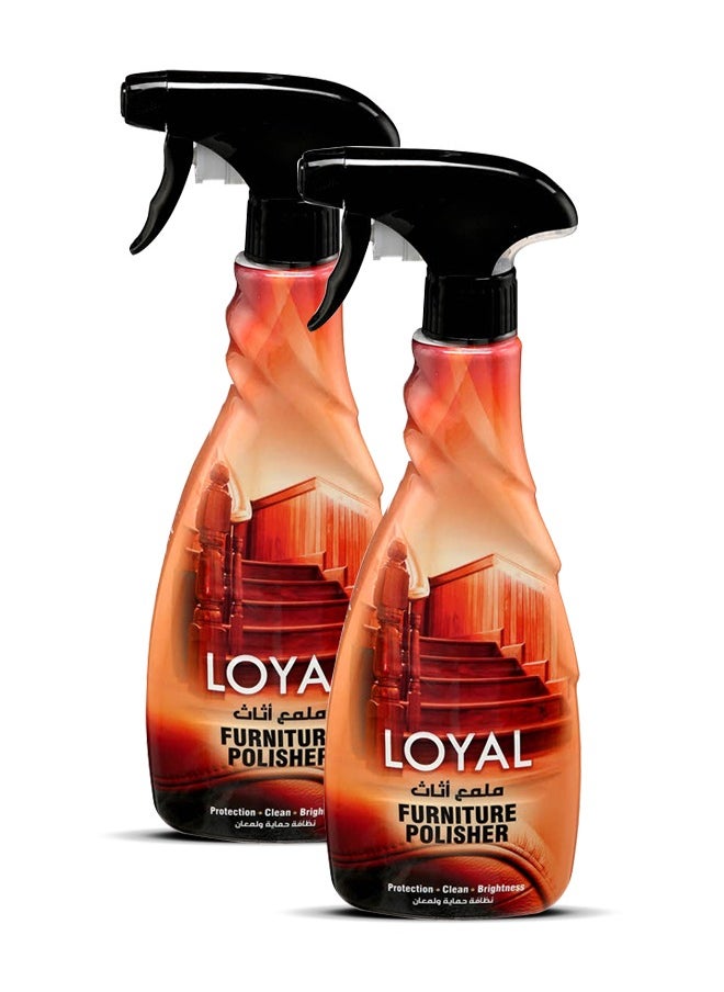 loyal Furniture Polish for Wood and Leather 2x500ml  - Image 1
