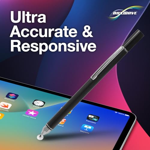 BoxWave Stylus Pen Compatible with Dell Venue Pro 11 - FineTouch Capacitive Stylus, Super Precise Stylus Pen - Jet Black - Image 3