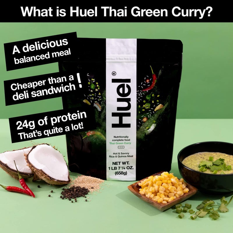 Huel Hot and Savory Instant Meal Replacement - Thai Green Curry - 14 Scoops of Nutritionally Complete Food - Image 2