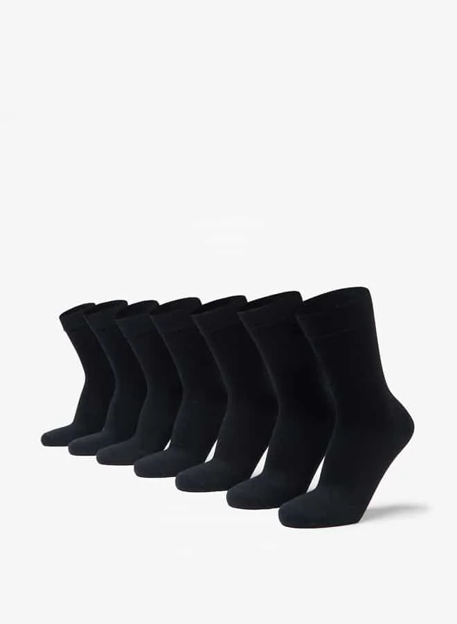 LBL by Shoexpress Men Solid Calf Length Socks - Set of 7