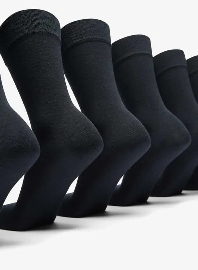 LBL by Shoexpress Men Solid Calf Length Socks - Set of 7