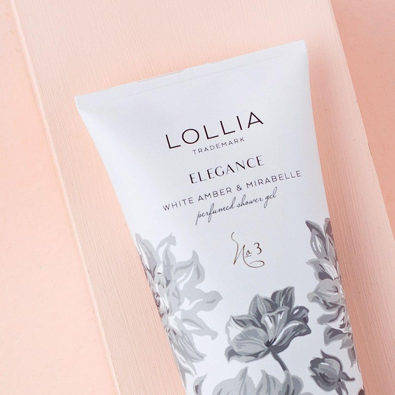 LOLLIA Elegance Shower Gel, 8 fl. oz. â€“ White Amber & Mirabelle â€“ Scented Shower Gel Body Wash, Shea Butter Body Wash, Bath Wash for Women, Beautiful Shower Gel, Moisturizing Body Wash - Image 3