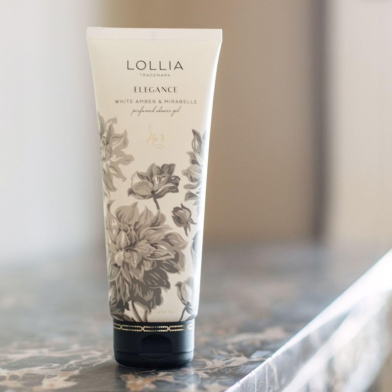LOLLIA Elegance Shower Gel, 8 fl. oz. â€“ White Amber & Mirabelle â€“ Scented Shower Gel Body Wash, Shea Butter Body Wash, Bath Wash for Women, Beautiful Shower Gel, Moisturizing Body Wash - Image 5