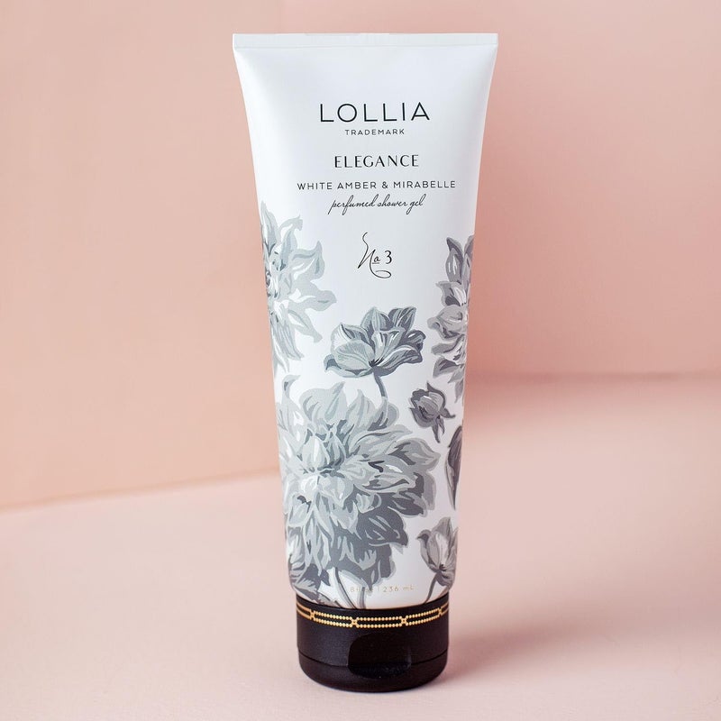 LOLLIA Elegance Shower Gel, 8 fl. oz. â€“ White Amber & Mirabelle â€“ Scented Shower Gel Body Wash, Shea Butter Body Wash, Bath Wash for Women, Beautiful Shower Gel, Moisturizing Body Wash - Image 2