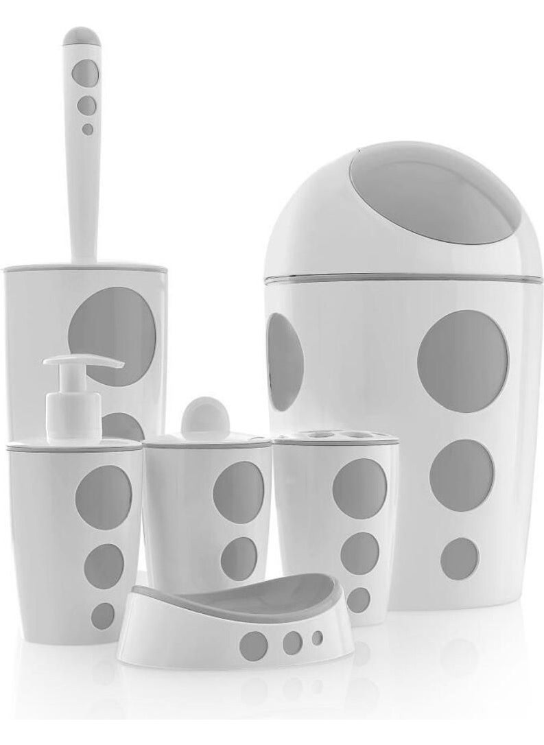 Flora Punto Bathroom Set - 6 Pieces F378  - Image 5