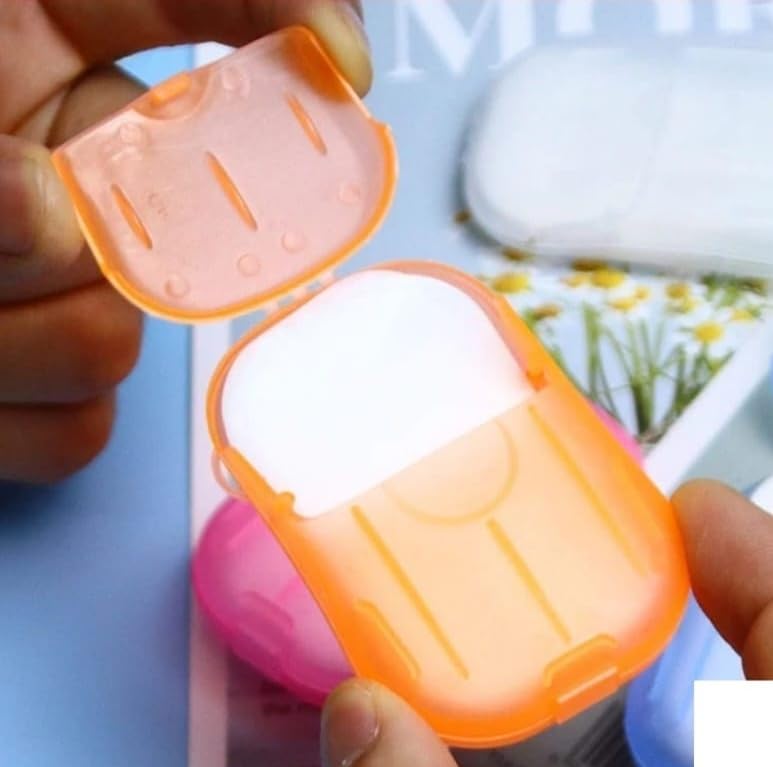 Disposable Travel Paper Soap with Portable Box 20 Sheets per Box Pack of 4 Boxes TravelSize with Case - Image 3