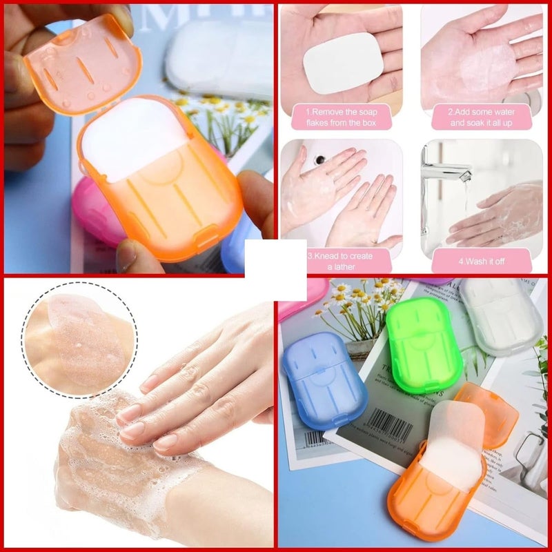 Disposable Travel Paper Soap with Portable Box 20 Sheets per Box Pack of 4 Boxes TravelSize with Case - Image 5