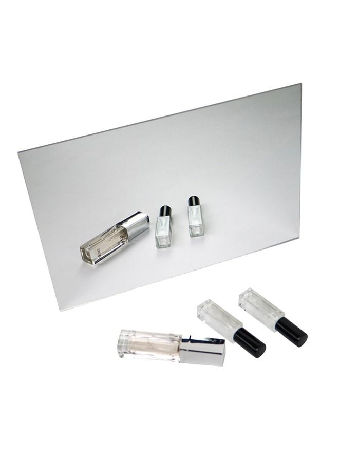 LAMSIT IBDAA Acrylic Sheet 3mm Thick Pack of 2 Square Silver Mirror - Image 1