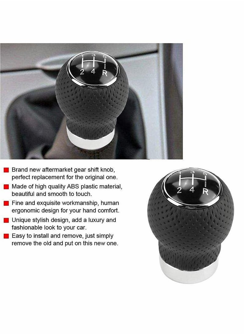 SYOSI - Gear Shift Knob, Universal 5 Speed Car Modification Gear Stick Shift Knob Head Shifter Handle Lever (Black) - Image 1