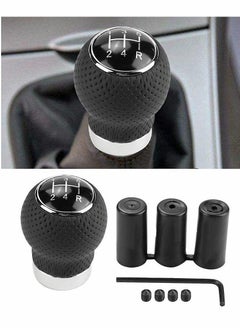 Gear Shift Knob, Universal 5 Speed Car Modification Gear Stick Shift Knob Head Shifter Handle Lever (Black)