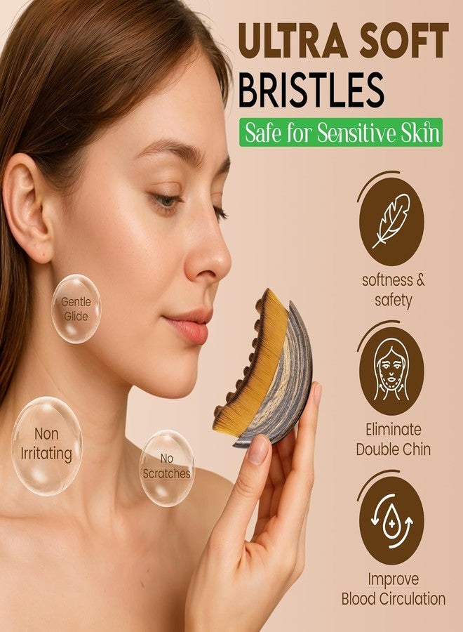 KAPI ENTERPRISE WITH K Lymphatic Brush Guasha | Face Sculpting Tool for De-Puffing, Jawline Definition & Skin Firming | Soft Bristle Facial Lymphatic Drainage Brush for Massage & Skincare Use - Image 4