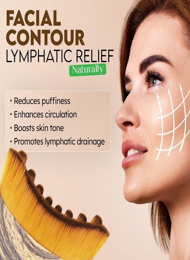 KAPI ENTERPRISE WITH K Lymphatic Brush Guasha | Face Sculpting Tool for De-Puffing, Jawline Definition & Skin Firming | Soft Bristle Facial Lymphatic Drainage Brush for Massage & Skincare Use - Image 3