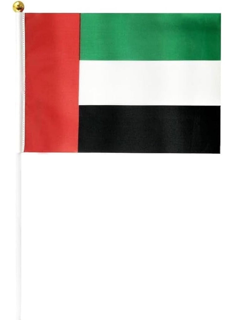Genzy UAE National Flag Set (12 Pieces) – 14x21cm Mini Handheld Flags for National Day, Parades, Parties & Outdoor Use - Image 2
