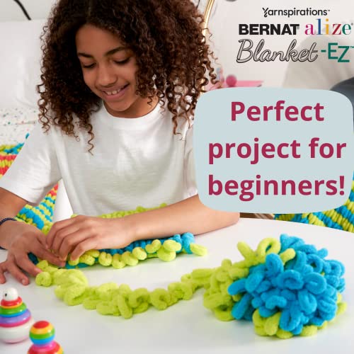 Bernat Alize Blanket-EZ Super Soft Looped Yarn for Beginners, Hand Knitting- No Needles or Hooks Needed, Black, 2 Pack - Image 3