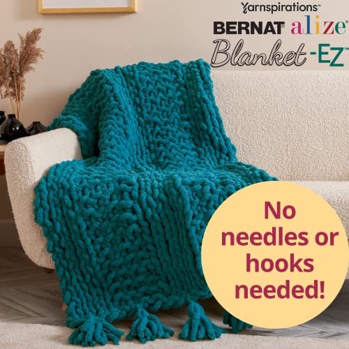 Bernat Alize Blanket-EZ Super Soft Looped Yarn for Beginners, Hand Knitting- No Needles or Hooks Needed, Black, 2 Pack - Image 4