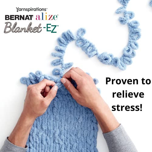 Bernat Alize Blanket-EZ Super Soft Looped Yarn for Beginners, Hand Knitting- No Needles or Hooks Needed, Black, 2 Pack - Image 5