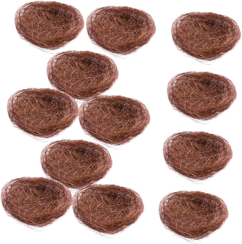Light Brown Small Bird Nest For Cage Garden Decor And Micro Landscape Ornament - Image 1