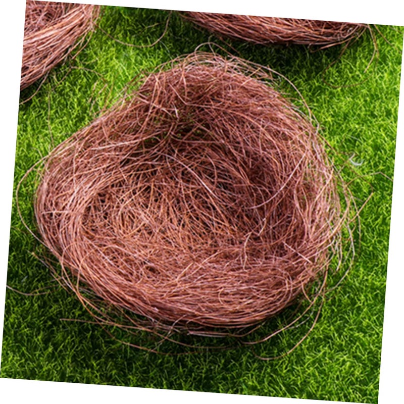 Light Brown Small Bird Nest For Cage Garden Decor And Micro Landscape Ornament - Image 5