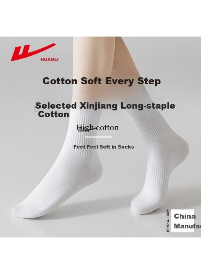 Pull Back Warrior Short Crew Socks Men's Cotton Antibacterial Deodorant Sports Socks Autumn Winter - Image 2