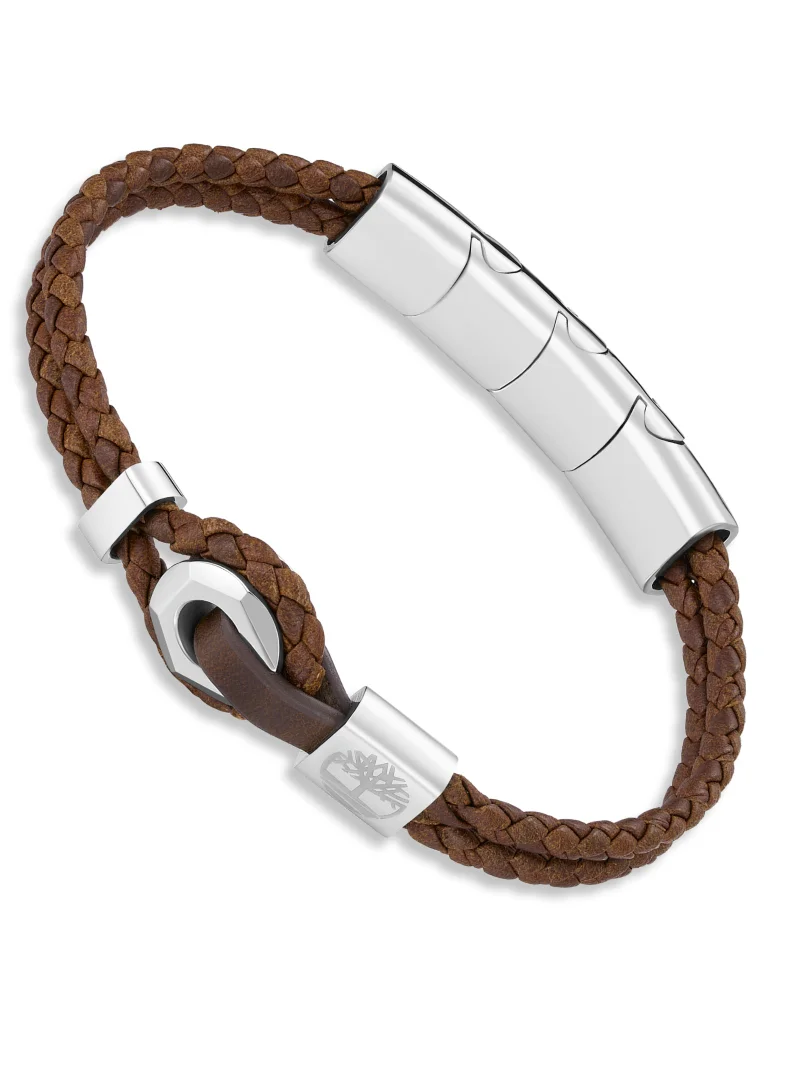 تمبرلاند Quabbin Dark Brown Leather Bracelet for Men