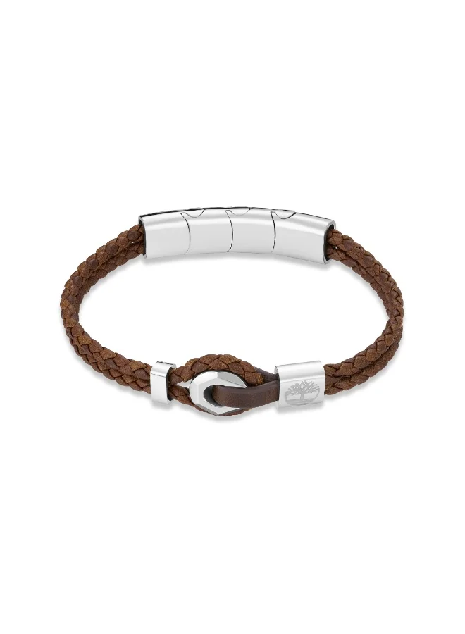 Timberland Quabbin Dark Brown Leather Bracelet for Men