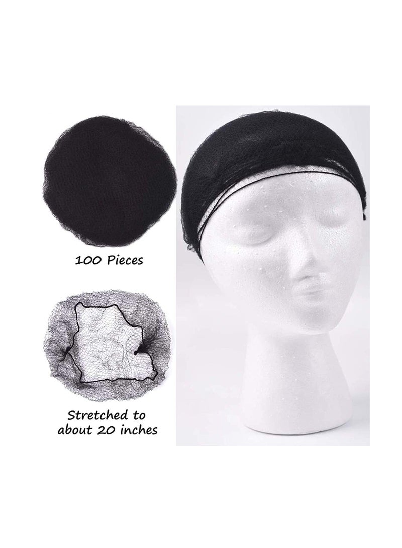 Solida Black Disposable Hairnet – Hygienic & Comfortable, Ideal for Food & Medical Use (100pcs) - Image 2
