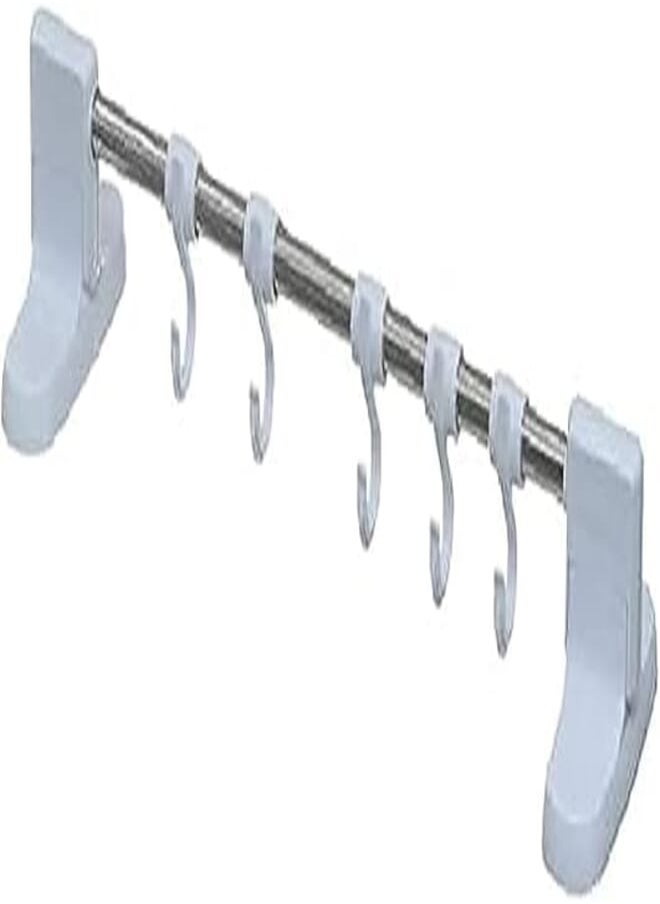 Mintra Mintra BARHROOM HANGER (5 HOOKS OPTION) X 12 PCS WHITE 