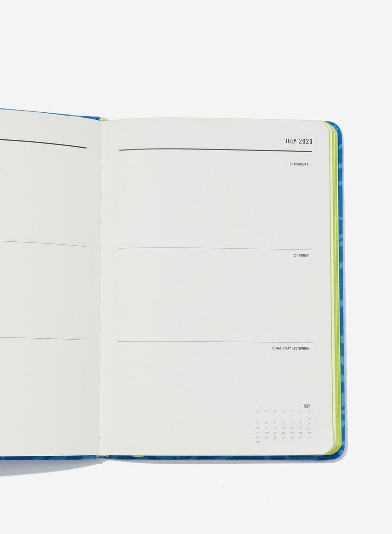 تايبو دفتر تخطيط أزرق بنمط مع إغلاق مطاطي - Image 2