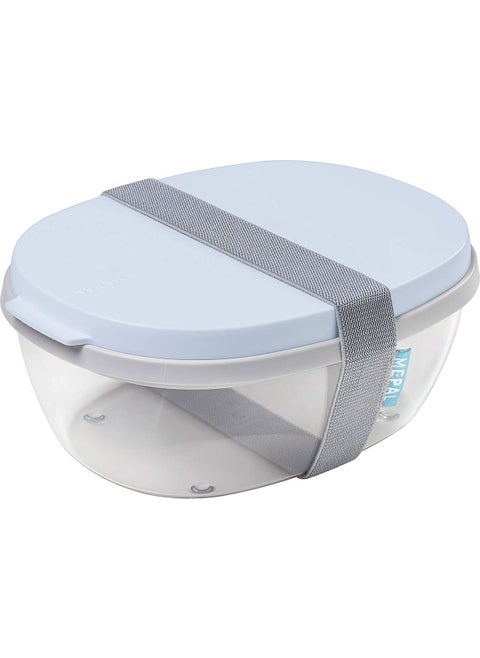 Salad Box Ellipse Salad Container 1300 Ml - Nordic blue