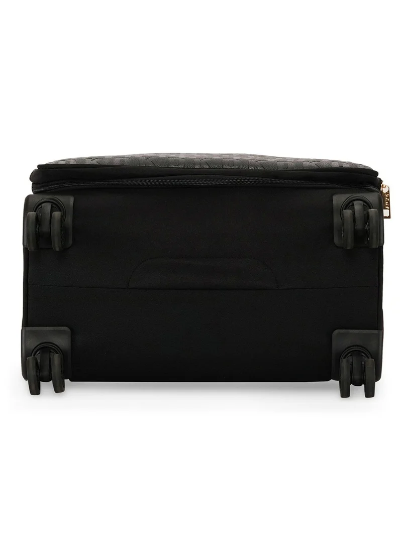 DKNY Impressionist soft side luggage on wheels for Unisex | Ultra Lightweight ABS on with Spinner wheels 4 Color Black