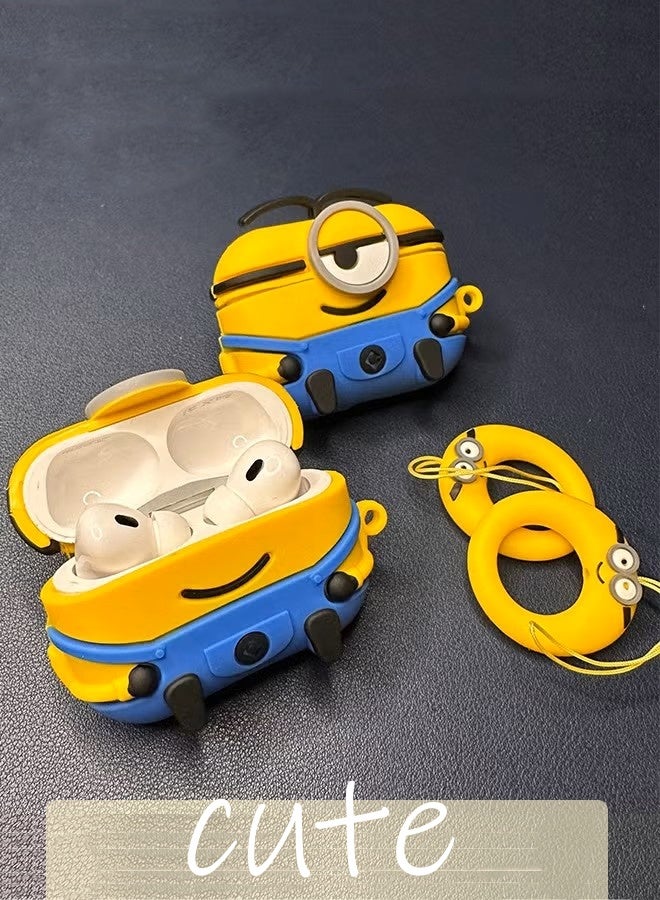 Compatible with Apple AirPods Pro 2 Silicone Protective Case Cover Minions - Image 3