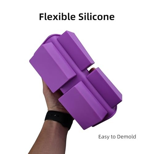EDUEE Silicone Soap Mold 6 Cavities Rectangle Flower Soap Molds for Homemade Craft Lotion, Cake, Ice Cube(Size 3.15 x 2.17inch) - Image 3