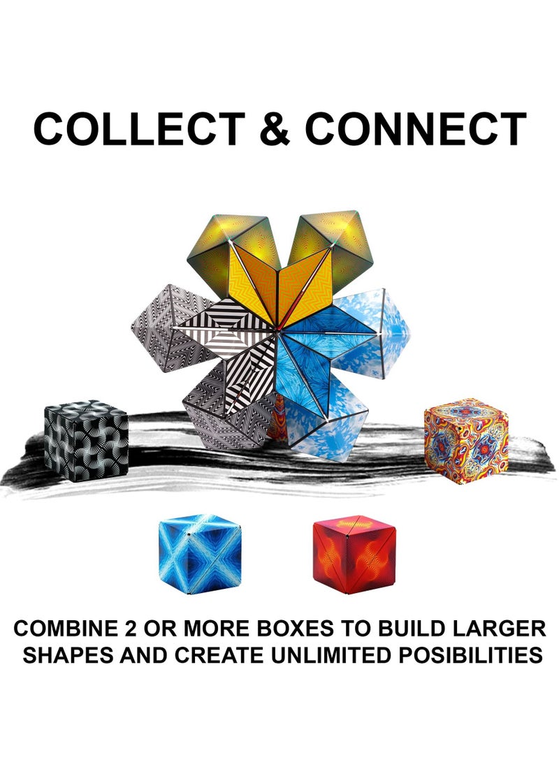 Shape Shifting Box - Extraordinary 3D Magic Cube – Cube Fidget Toy Transforms Into Over 70 Shapes -Black and White  - Image 4