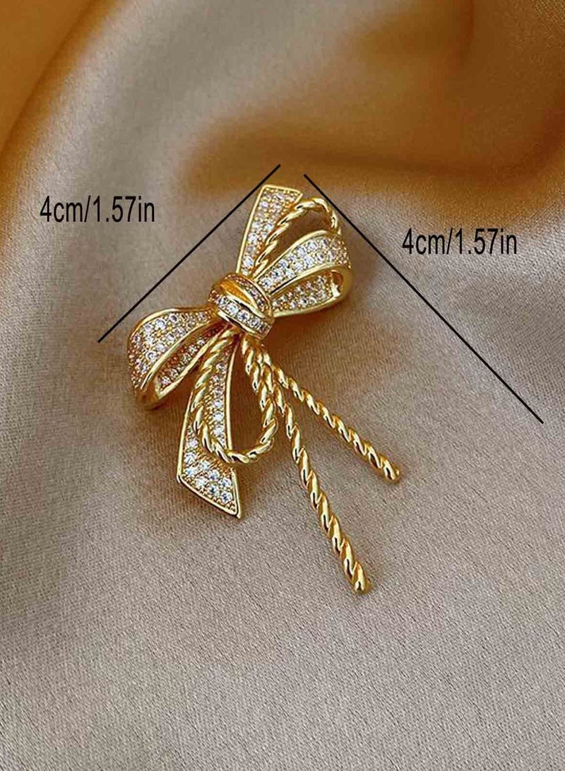 Women Elegant Brooch Crystal Brooch Rhinestone Brooch Pin Vintage Fashion Shirt Brooch Retro Jewelry Clothing Decoration,Suit Coat Breastpin for Women Accessories  - Image 4