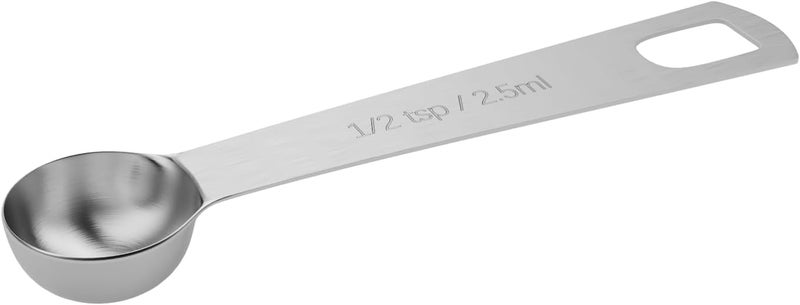 BERYLER 1PCS 1/2tsp (1/6tbsp, 2.5ml) Single Measuring Spoon, Stainless Steel Individual Teaspoons Only - Image 1