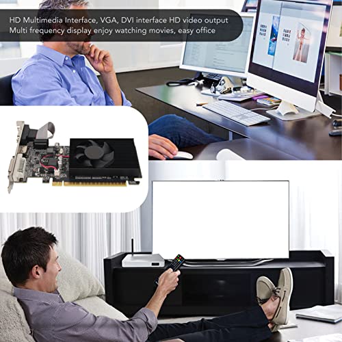 Zunate GT610 Graphic Card, 1GB DDR3 Graphics Card, 64 Bit Image Card Game Graphics Card Support DVI VGA, PCI Express x16 Desktop Video Card with Silence Cooling Fan - Image 5