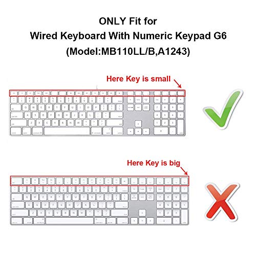 HRH Ombre Pink Silicone Keyboard Skin Cover for iMac Wired USB Full Size Keyboard with Numeric Keypad A1243(G6 MB110LL/B and MB110LL/A) - Image 3