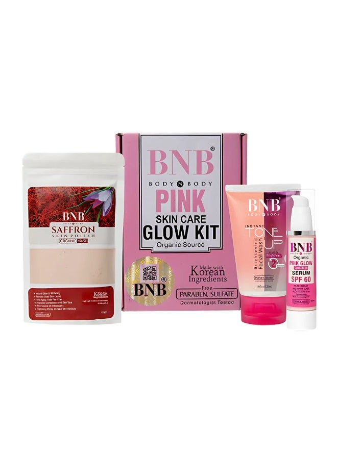 بي ان بي مجموعة بي إن بي بينك جلو - غسول للوجه، قناع، وواقي من الشمس