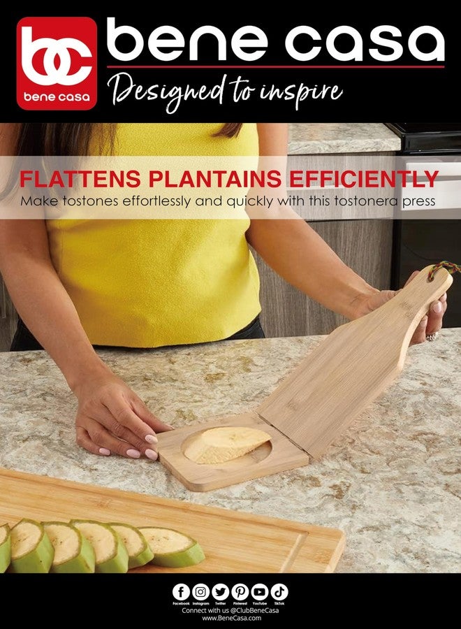Bene Casa Wood Tostonera for Plantains, Large - Image 3
