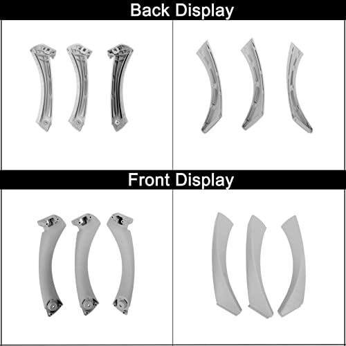 BENERAY Grey Interior Door Handle Set, Fits for BMW 3 Series E90/E91/E92/E93,Fits for BMW 328i 335i 323 325 330 2006-2012,51417230851, 51419150337,Inner Door Pull Panel Handle, Interior Trim Armrest - Image 4